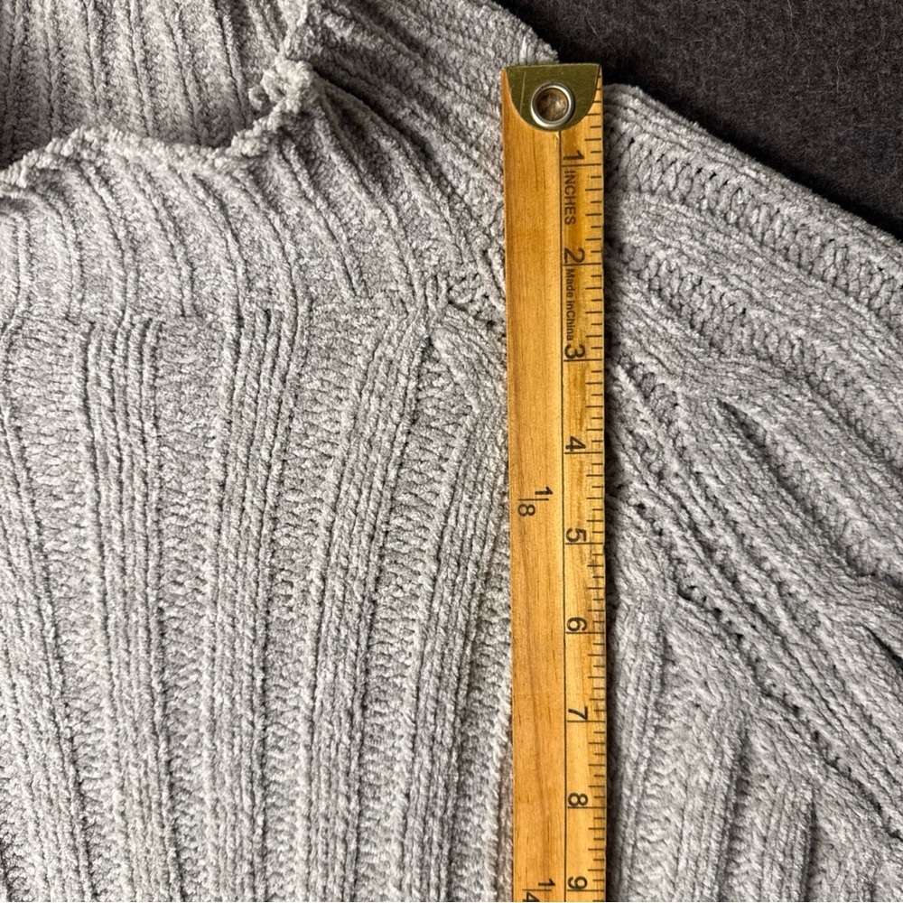 American Eagle women’s XS long sleeve sweater crop high neck grey Y2K Preppy - Picture 6 of 9